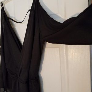 Black Mini Dress with shoulders out Med